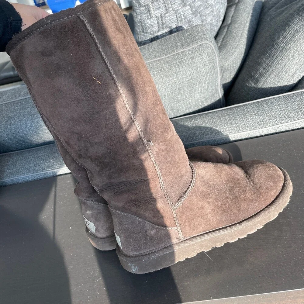 UGG Classic Tall Sheepskin Boots Brown Size 7